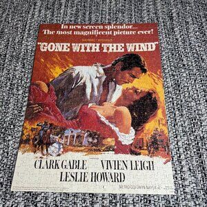 Classic Movie Gone with the Wind Vintage 550 Pieces Jigsaw Puzzle Rare Complete